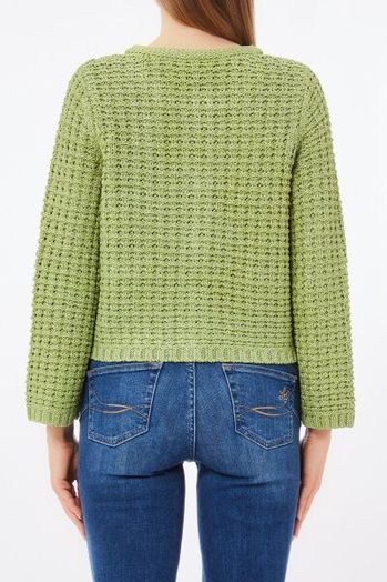 Groene gehaakte pull met knopen Liu Jo