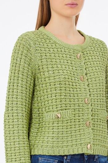 Groene gehaakte pull met knopen Liu Jo