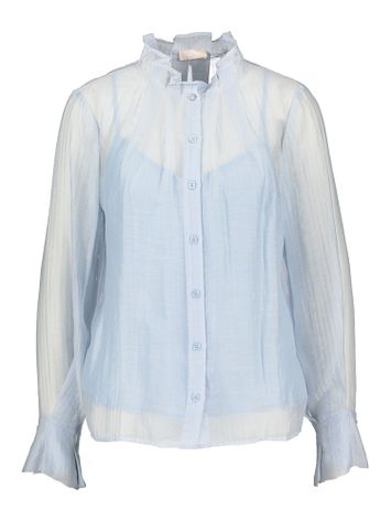 Blauwe doorzichtige bloes met onder top Liu Jo 