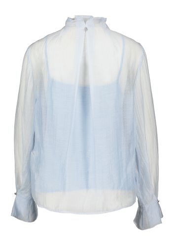 Blauwe doorzichtige bloes met onder top Liu Jo 