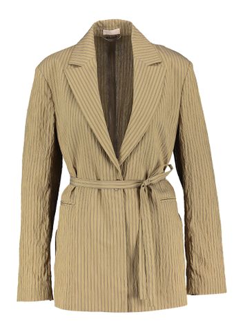 Olijfgroene blazer met zwarte strepen Liu Jo 