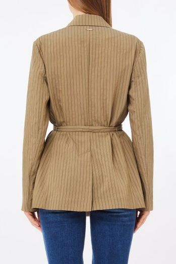 Olijfgroene blazer met zwarte strepen Liu Jo 