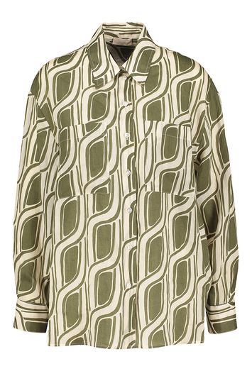 Ecru bloes met kaki print Liu jo