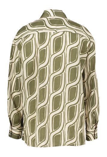 Ecru bloes met kaki print Liu jo