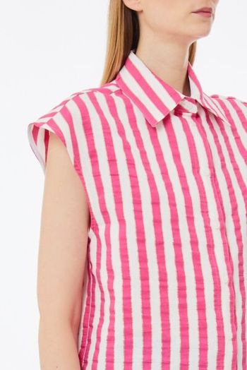 Roze gestreepte mouwloze bloes Liu Jo 