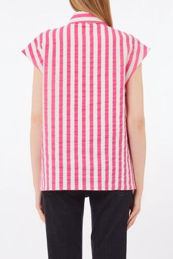 Roze gestreepte mouwloze bloes Liu Jo 