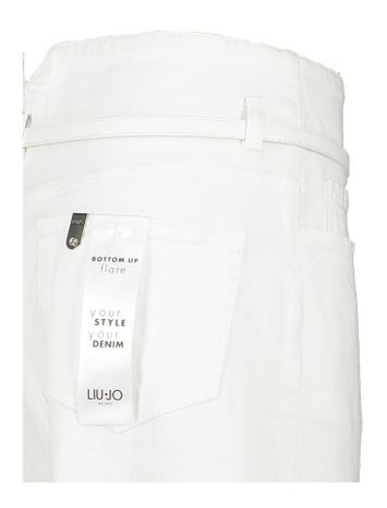 Ecru witte flaired cropped jeans Liu Jo