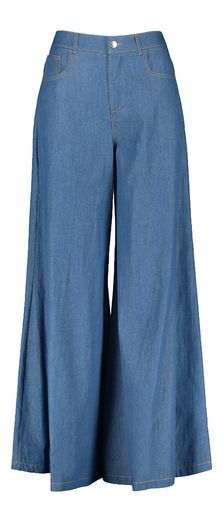 Blauwe wide fit broek in jeans look Liu Jo 