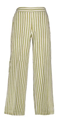 Momoni Olijfgroene gestreepte broek met elastiek Juan
