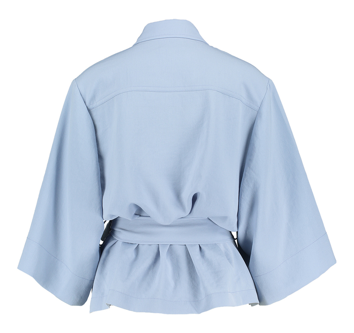 Blauwe bloes met wijde mouwen Zenggi