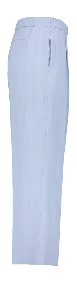 Blauwe wijde broek met bandplooi Zenggi 