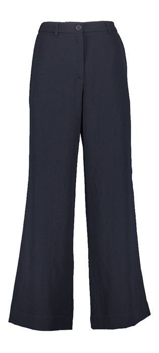 Donkerblauwe soepelvallende broek Zenggi