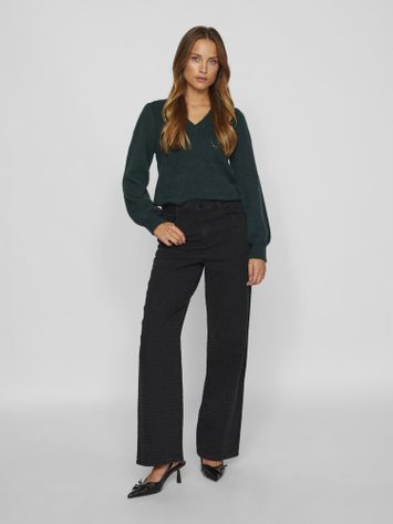 Zwarte loose fit jeans met structuur Viany Vila