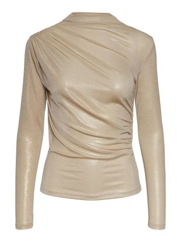 Gouden bloes met opgestropte hals Yasemini Y.A.S