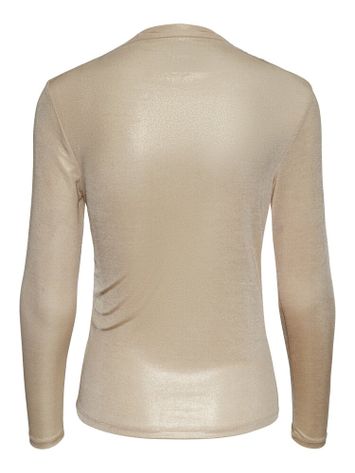 Gouden bloes met opgestropte hals Yasemini Y.A.S