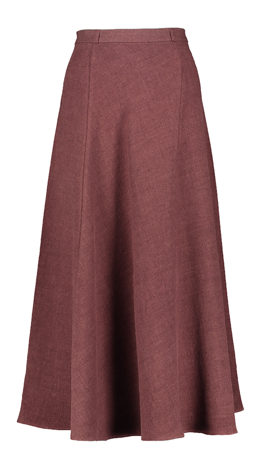 Burgundi lange rok Gala Mardi