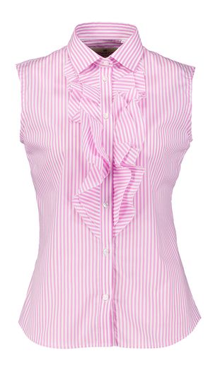 Wit/roze gestreepte bloes met frul Christiana Conti