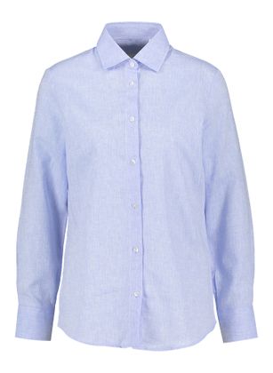 Cristiana C Licht blauw linnen hemd Amon Christiana Conti