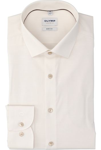 Beige katoenen hemd (regular fit) met lange mouwen Olymp