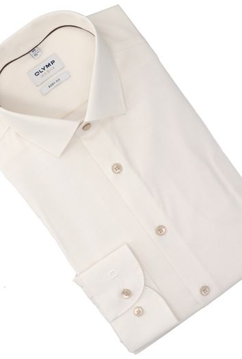 Beige katoenen hemd (regular fit) met lange mouwen Olymp