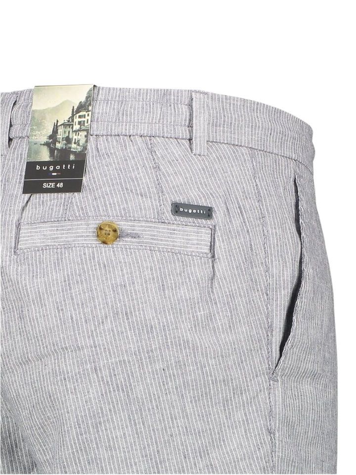 Jeansblauw gestreepte short Bugatti