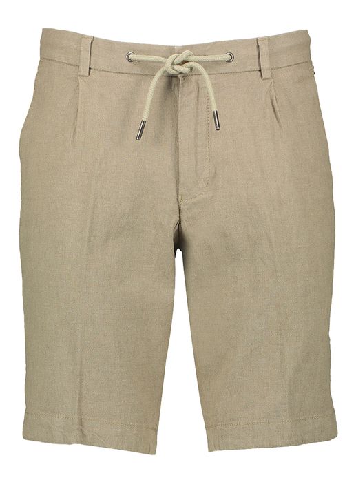 Kaki linnen short Bugatti