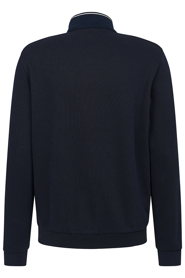 Donkerblauwe jas met rits Bugatti