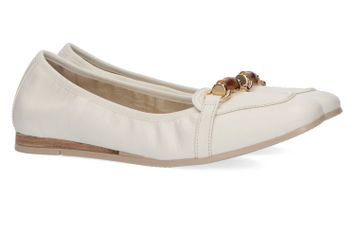 Witte ballerina met gouden detail Dl Sport