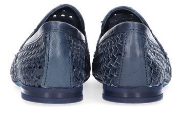 Donkerblauwe mocassins Frau