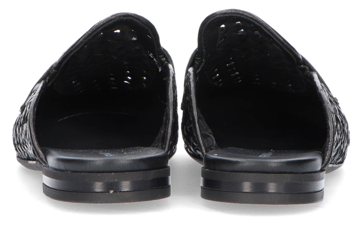 Zwarte gewevens slippeers Frau