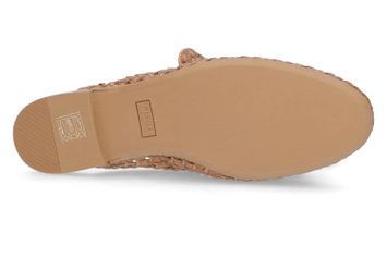 Cognac kleurige geweven slippers Frau