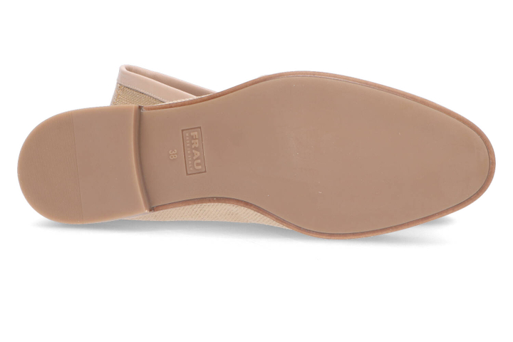 Beige mocassins in raffia Frau