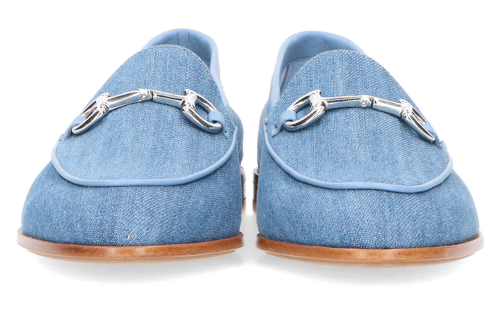 Jeansblauwe mocassins Frau