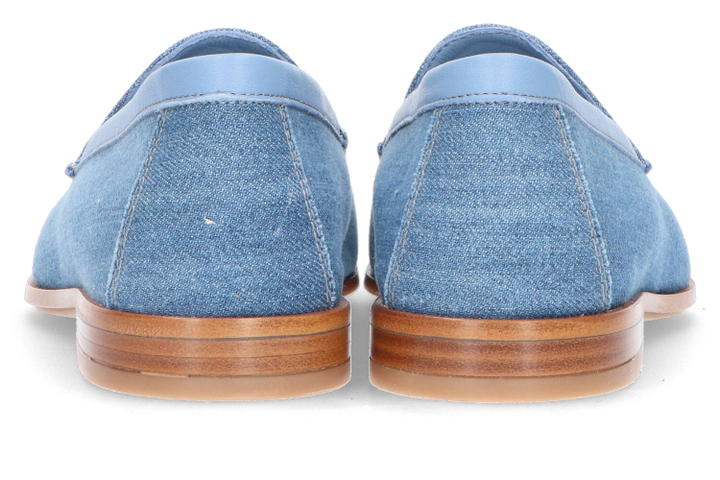 Jeansblauwe mocassins Frau