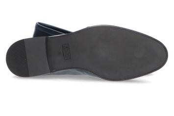 Donkerblauwe lederen mocassins Frau