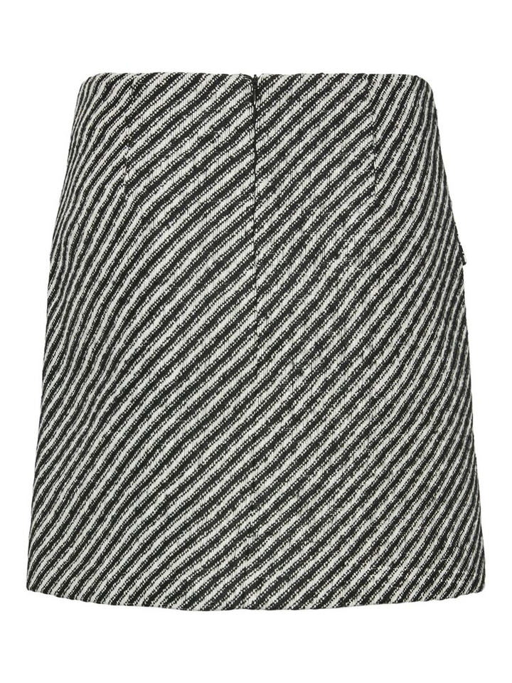Zwart witte gestreepte wollen rok Yaspeppy Y.A.S