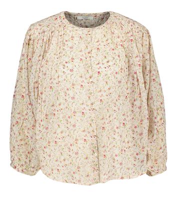 Beige bloes met bloemenprint Becky Flower 