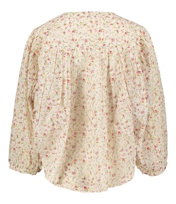 Beige bloes met bloemenprint Becky Flower 
