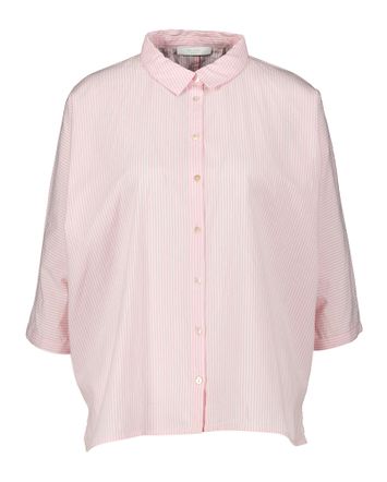 Witte wijdvallende bloes met roze strepen Norel By-Bar