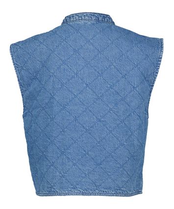 Blauwe mouwloze jeans jas Mave By-Bar
