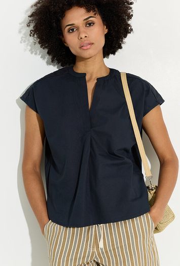 Zwarte oversized katoenen bloes Amie By-Bar 