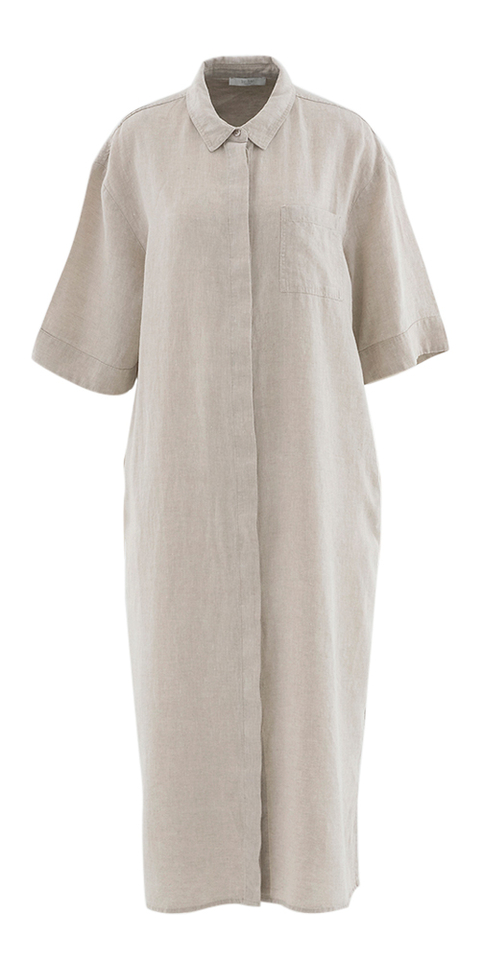 Beige linnen jurk Bruno By-Bar 
