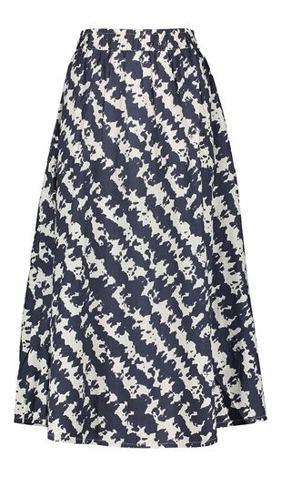 Beige en donkerblauwe rok in print Juta By-Bar