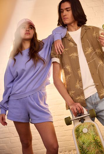 Blauwe sweater met ronde hals Bibi By-Bar 
