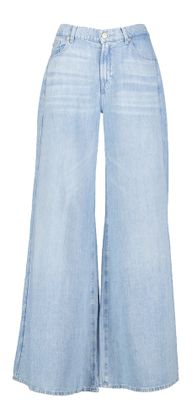For all mankind Jeansblauwe Willow wide broek 