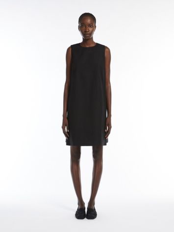 Zwarte katoen en linnen jurk Racer Max Mara Weekend 