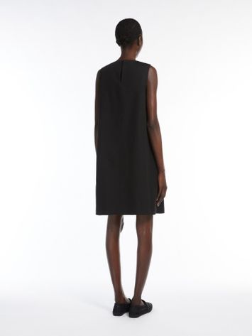 Zwarte katoen en linnen jurk Racer Max Mara Weekend 