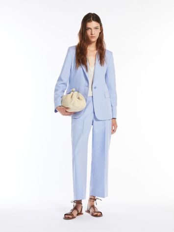 Lichtblauwe geklede broek Zircone Max Mara 