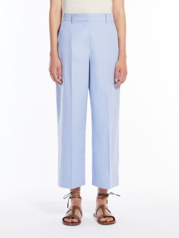 Lichtblauwe geklede broek Zircone Max Mara 
