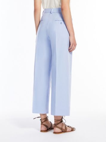 Lichtblauwe geklede broek Zircone Max Mara 